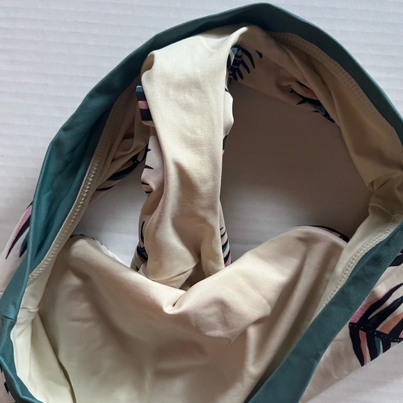 Patagonia bikini bottoms leaf print cream Shell Seeker Palms of my Heart - Picture 4 of 7